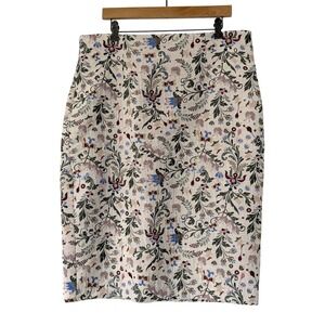 Eva Mendes New York & Co Womens 14 Floral Tapestry Pencil Skirt Career